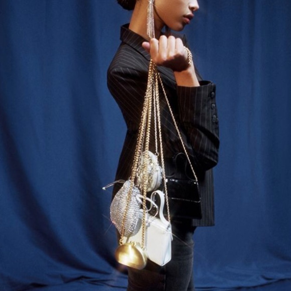 Urban Outfitters Doreen Mini Brass Crossbody Bag
